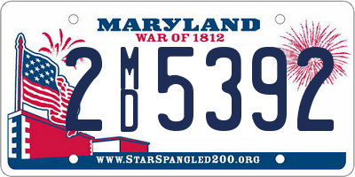 MD license plate 2MD5392