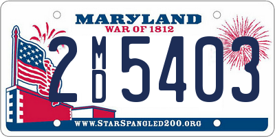 MD license plate 2MD5403