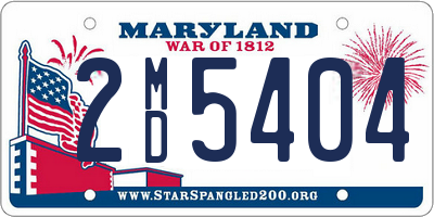 MD license plate 2MD5404