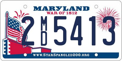 MD license plate 2MD5413