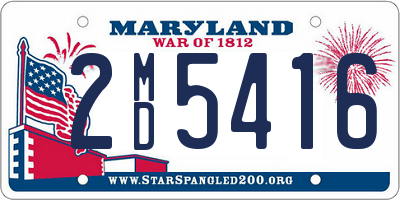 MD license plate 2MD5416