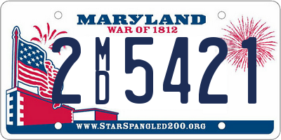 MD license plate 2MD5421