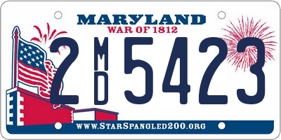 MD license plate 2MD5423