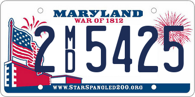 MD license plate 2MD5425