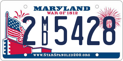 MD license plate 2MD5428