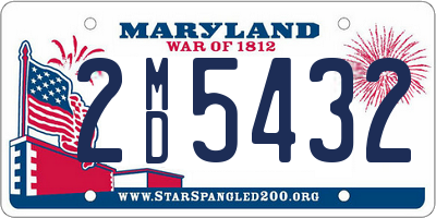 MD license plate 2MD5432