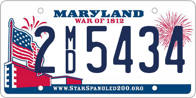 MD license plate 2MD5434