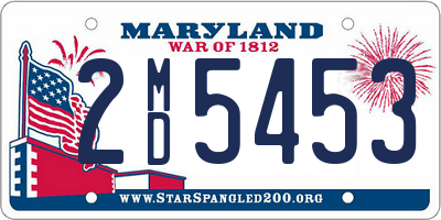 MD license plate 2MD5453