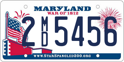 MD license plate 2MD5456