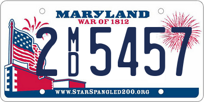 MD license plate 2MD5457