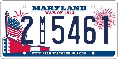 MD license plate 2MD5461