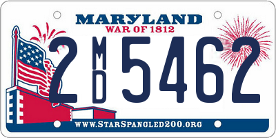 MD license plate 2MD5462