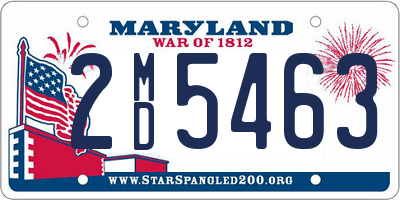 MD license plate 2MD5463