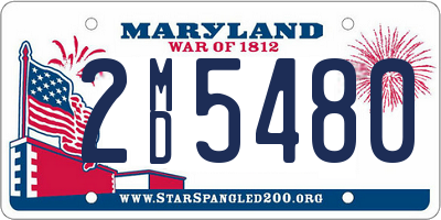 MD license plate 2MD5480