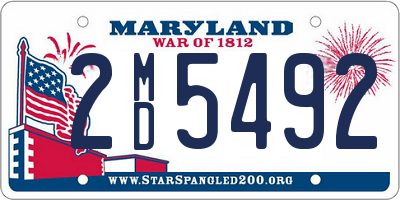 MD license plate 2MD5492