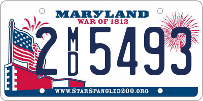 MD license plate 2MD5493