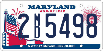 MD license plate 2MD5498