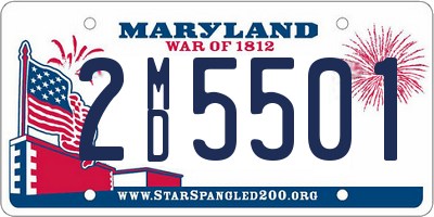 MD license plate 2MD5501