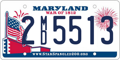 MD license plate 2MD5513