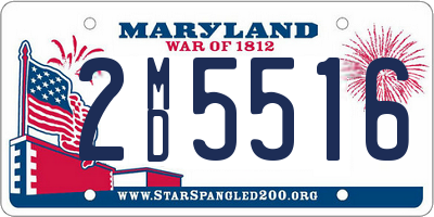 MD license plate 2MD5516