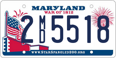 MD license plate 2MD5518