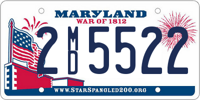 MD license plate 2MD5522