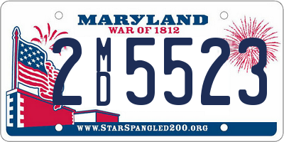 MD license plate 2MD5523