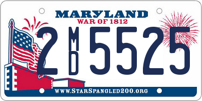 MD license plate 2MD5525