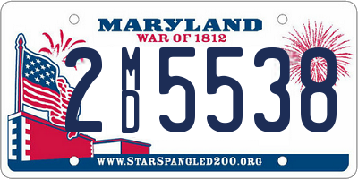 MD license plate 2MD5538