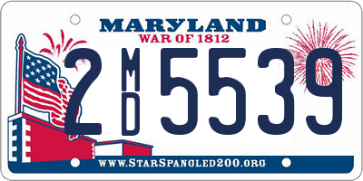 MD license plate 2MD5539