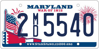 MD license plate 2MD5540