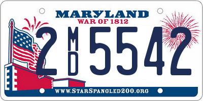 MD license plate 2MD5542