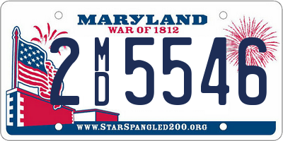 MD license plate 2MD5546