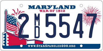 MD license plate 2MD5547