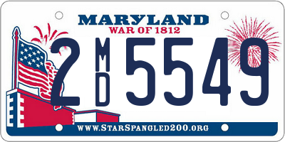 MD license plate 2MD5549