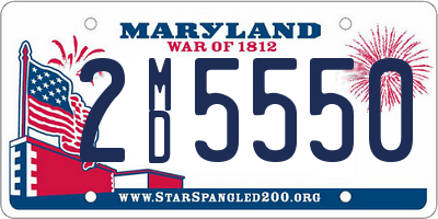 MD license plate 2MD5550