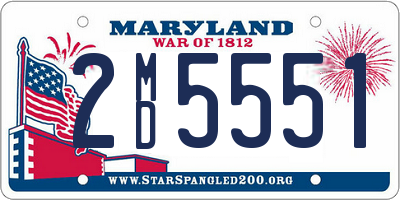 MD license plate 2MD5551