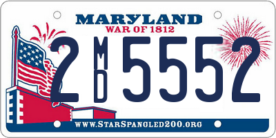 MD license plate 2MD5552