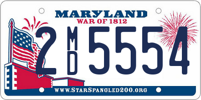 MD license plate 2MD5554