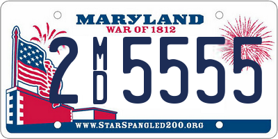 MD license plate 2MD5555