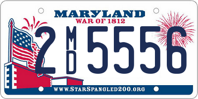 MD license plate 2MD5556