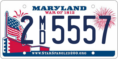 MD license plate 2MD5557