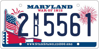 MD license plate 2MD5561