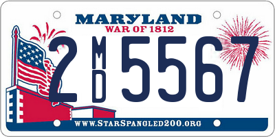 MD license plate 2MD5567