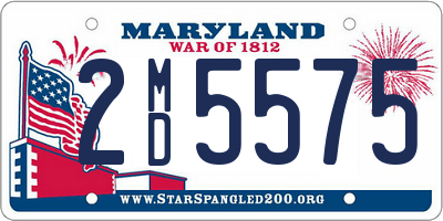 MD license plate 2MD5575