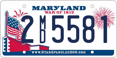 MD license plate 2MD5581