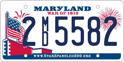 MD license plate 2MD5582