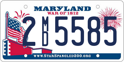 MD license plate 2MD5585