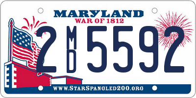 MD license plate 2MD5592