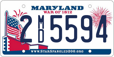 MD license plate 2MD5594